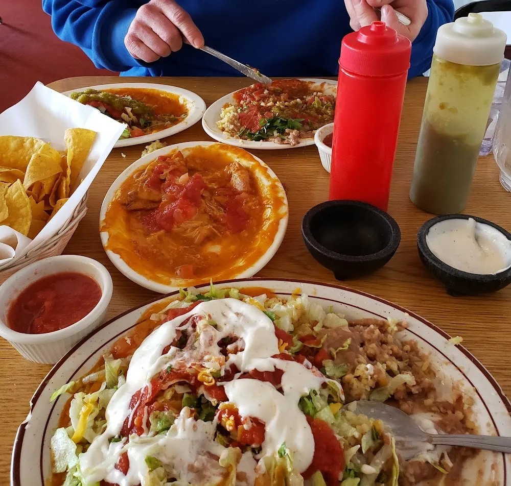 Chicken Enchilada Salad with Rice and Beans